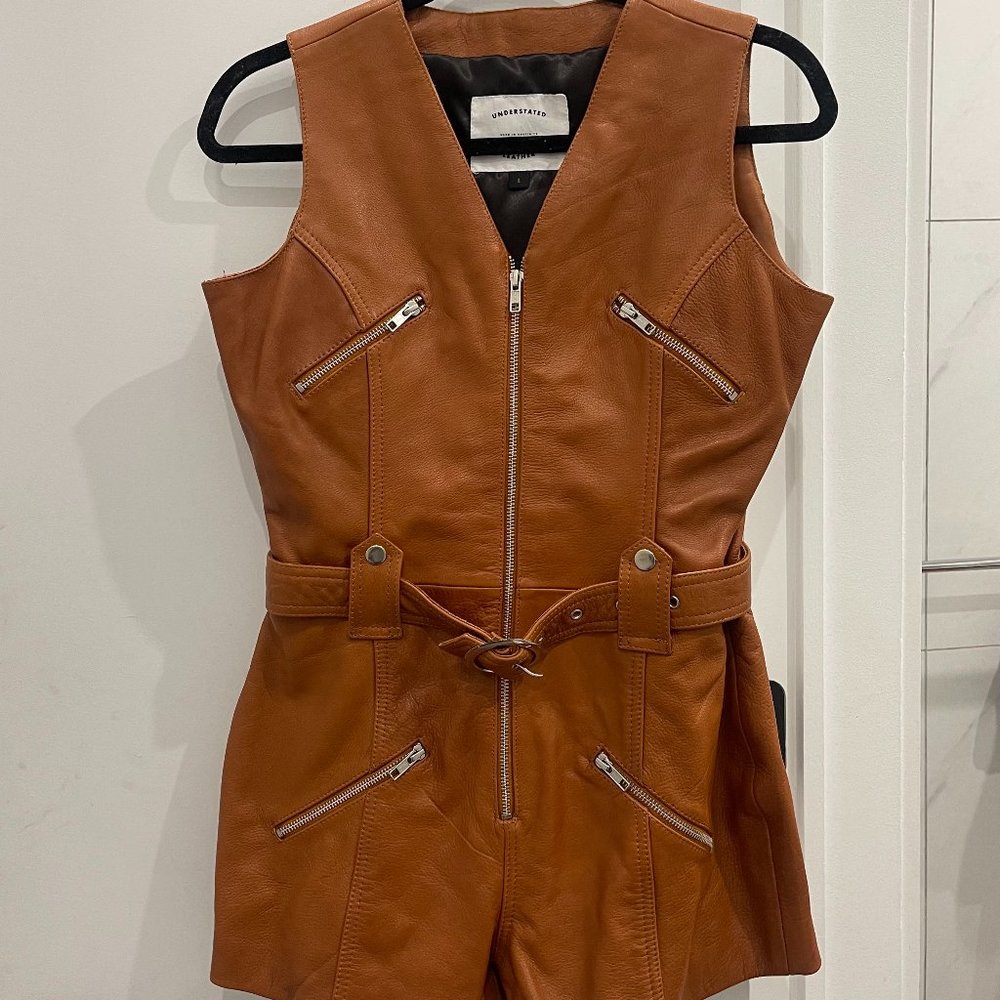 Understated Leather Romper